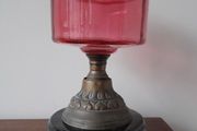 Antique Cranberry Oil Lamp Base Spare