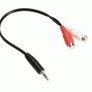 New 3.5mm Jack Male To 2 RCA Female Stereo Audio Cable Converter Adapter #332 Image 2
