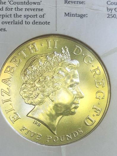 5 Pound 2011 Countdown to London 2012 Originally sealed