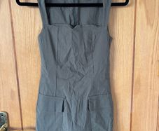 Ego Square Neck Tailored Mini Bodycon Dress UK 6