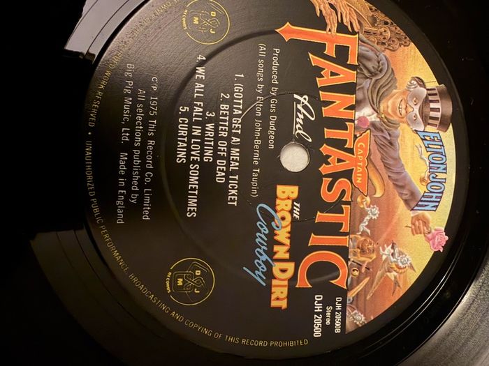 Elton John Captain Fantastic 1975 UK Vinyl LP with Original Lyric Booklet