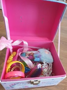 Girls jewellery box full of various accessories