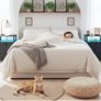 Bedside Table Set of 2 with Charging Station, Side Table with Led Lights Image 5