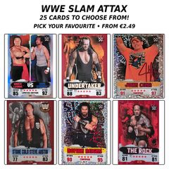 WWE Slam Attax Trading Cards - Choose from 25-Choose Your Wrestler - Topps
