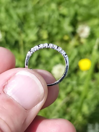 Brand New 9ct White Gold Sapphire & Diamond Eternity Ring