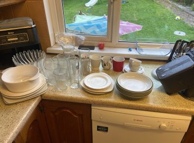 Cups, plates, glasses etc
