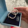 Newbridge silver CZ hoop earrings Image 3