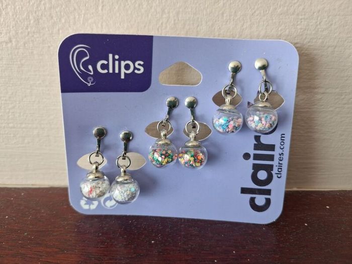 Claire's Clip-on Earrings 3 pack Baubles Set
