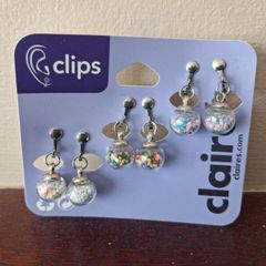 Claire's Clip-on Earrings 3 pack Baubles Set
