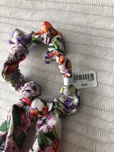 Scarf scrunchie hair bow