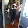New Look Khaki Cropped Jacket Size 6 Image 2
