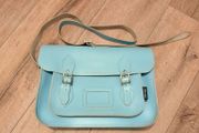Vintage - Zatchels Handmade Leather Satchel - Pastel Baby Blue - Made in UK