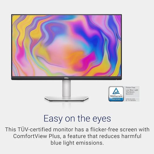 Dell S2722QC 27-inch 4K UHD 3840 x 2160 60Hz Monitor 8MS Grey-to-Grey Response Time (Normal Mode) Built-in Dual 3W Integrated Speakers 1.07 Billion Colors Platinum Silver