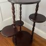 Vintage Mahogany Tiered Plant Stand Image 9