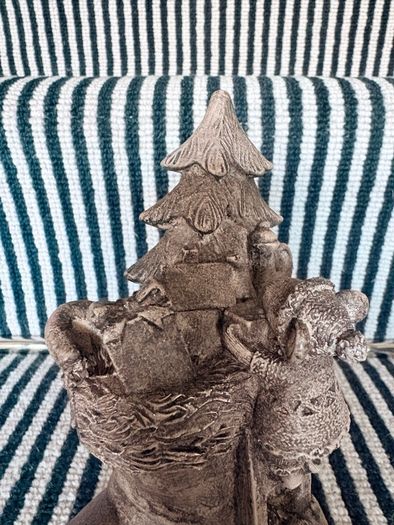 New bespoke 21cm high vintage inspired Santa boot with mice and present detail