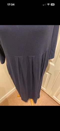 Masai viscose/elastane size 14 navy dress w pockets