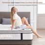 5FT King Size Mattress, 10.2 INCH King Memory Foam Sprung Mattress Medium Firm,Comfortable Sleep for Back Pain Relief and Heavy Sleeper(150x200x26cm) Image 3