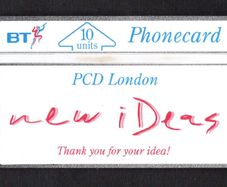 1991 United Kingdom 10 unit British Telecom New Ideas - Blank (Landis & Gyr) Phone card