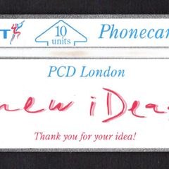 1991 United Kingdom 10 unit British Telecom New Ideas - Blank (Landis & Gyr) Phone card