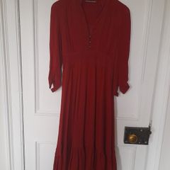 Comptoir des cotonniers silk burgundy dress