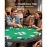 Foldable Poker Table, 8 Player 1220 mm Folding Casino Leisure Table with Padded Rails & Cup Holders, Octagonal Portable Game Tables with Felt & Metal Legs, for Texas Hold'em Game and Blackjack Image 2