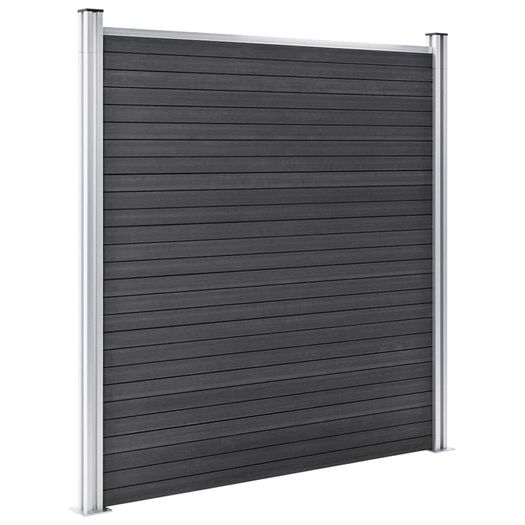 Garden Fence WPC 1737x186 cm Grey