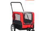 2-in-1 Pet Bike Trailer & Jogging Stroller Red and Black