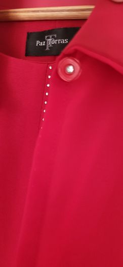 Paz Torras Ruby Red Twin Set Sz 46 ( Fit 10-12 Uk) Rrp 89.99