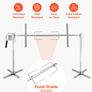 Electric Rotisserie Grill Kit, 8-Level Adjustable Height, 132lb Load Capacity, 38W Motor, Stainless Steel BBQ Spit for Outdoor Parties Image 7