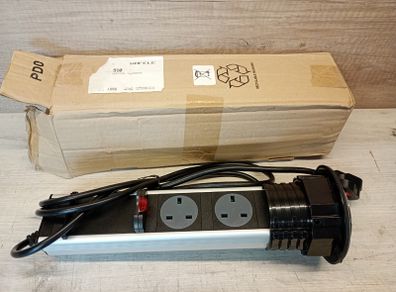 Hafele 3 socket vertical Pull up power tower for kitchen island