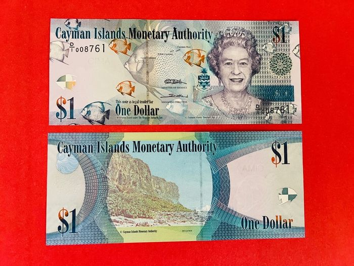 Cayman Islands  1 Dollar  2010. LOW SERIAL NUMBER. ( Uncirculated )