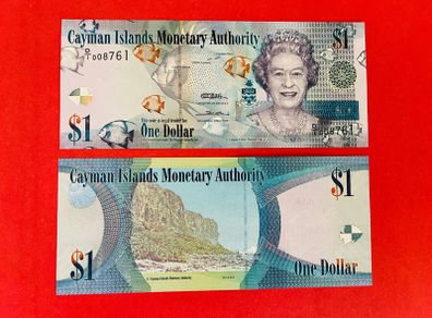 Cayman Islands  1 Dollar  2010. LOW SERIAL NUMBER. ( Uncirculated )