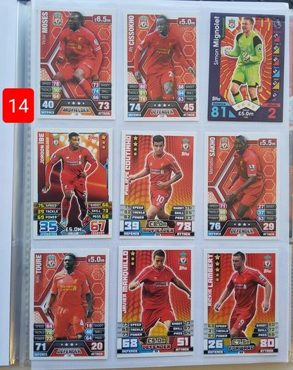 Liverpool Football Cards (116 Players)
