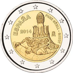 Spain 2 Euro Commemorative Coin 2014 - Works of Antoni Gaudi. Uncirculated.
