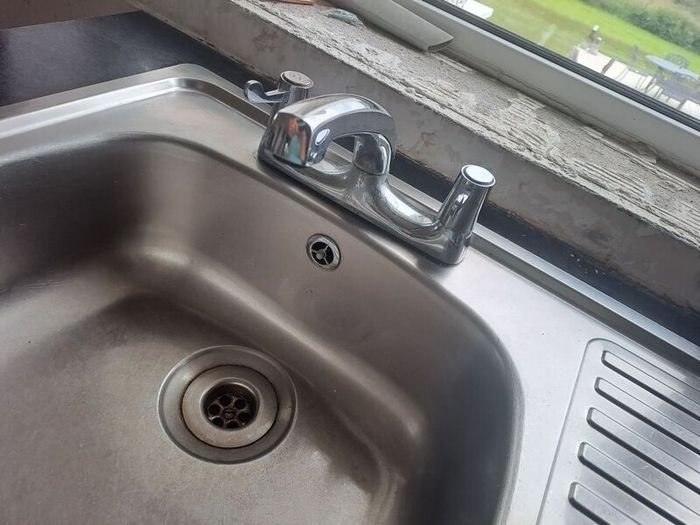 kitchen sink with taps