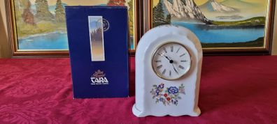 In Box 8.5 Inches Tall Royal Tara Harmony Pattern Large Bone China Clock Made In Galway Ireland