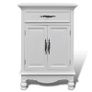 Wooden Cabinet with 2 Doors 1 Drawer White Image 5
