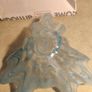 Glass Bowl Round Star Shaped Murano Art Deco Art Blue White Image 6
