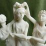 Vintage Alabaster 'The Three Graces' Soldatos made In Greece Object D'Art Image 8