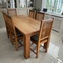 Solid Oak Dining Table and Chairs Image 4