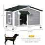 Wooden Dog Kennel for Outside, for Medium Dogs, b5Hx97L x72Wcm. Grey Image 9
