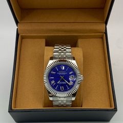 Custom Seiko Mod Watch Royal Blue Datejust Style