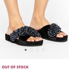 Kurt Geiger Embellished Slide Flat Sandals - As New