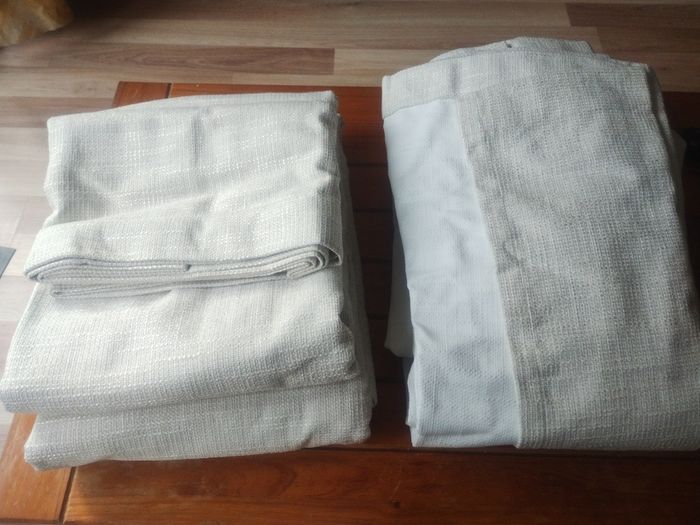 Blackout Eyelet curtains never used 132"x90"