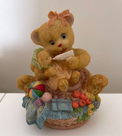 Collection of cute bears and fox figurines