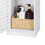 Waterproof Bathroom Cabinets,Bathroom Storage Units with Open Storage Shelf,Free-standing Floor Cabinets,Corner Organizer Cupboard for Bedroom Kitchen Hallway,White. Image 3