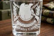 Irish Defence Forces Cavalry Corps Custom Commemorative Whiskey Glass &amp; Gift Box