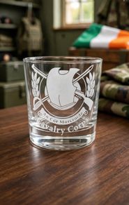 Irish Defence Forces Cavalry Corps Custom Commemorative Whiskey Glass & Gift Box