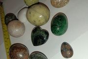 Various mineral eggs and shapes