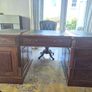 Solid wood patners' desk and captain's chair Image 7